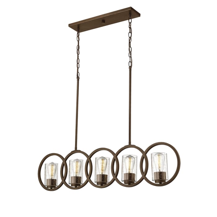 Millennium Lighting Delano 5-Light Island in Rubbed Bronze Millennium Lighting Delano 5-Light Island in Rubbed Bronze