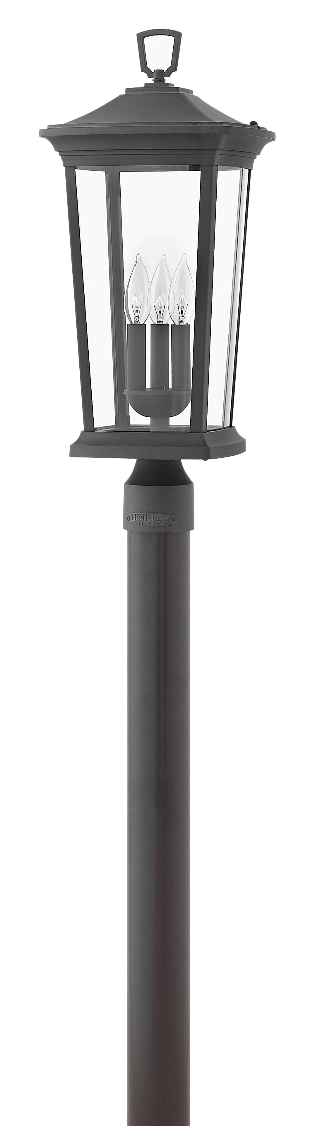 Museum Black LED Post Top or Pier Mount Lantern from the Bromley Collection