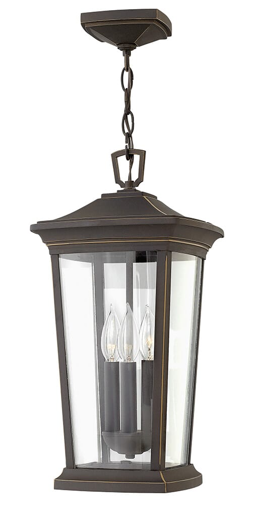 Oil Rubbed Bronze LED Hanging Lantern from the Bromley Collection