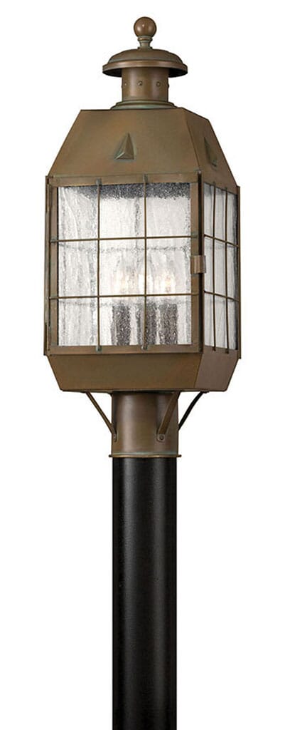 Hinkley Anchorage 3-Light Outdoor Light In Aged Zinc