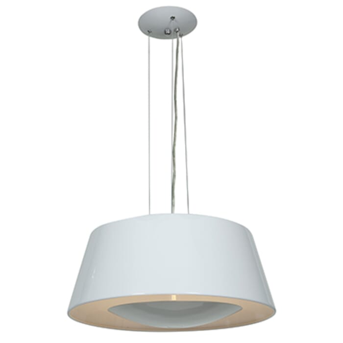 Access Lighting SoHo 3-Light Reflective Pendant in Glossy White Access Lighting SoHo 3-Light Reflective Pendant in Glossy White
