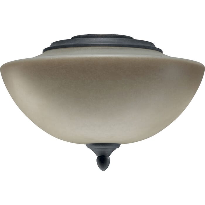 Quorum Salon 2-Light 12" Ceiling Fan Light Kit in Toasted Sienna Quorum Salon 2-Light 12" Ceiling Fan Light Kit in Toasted Sienna