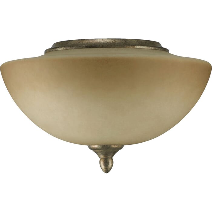 Quorum Salon 2-Light 12" Ceiling Fan Light Kit in Mystic Silver Quorum Salon 2-Light 12" Ceiling Fan Light Kit in Mystic Silver