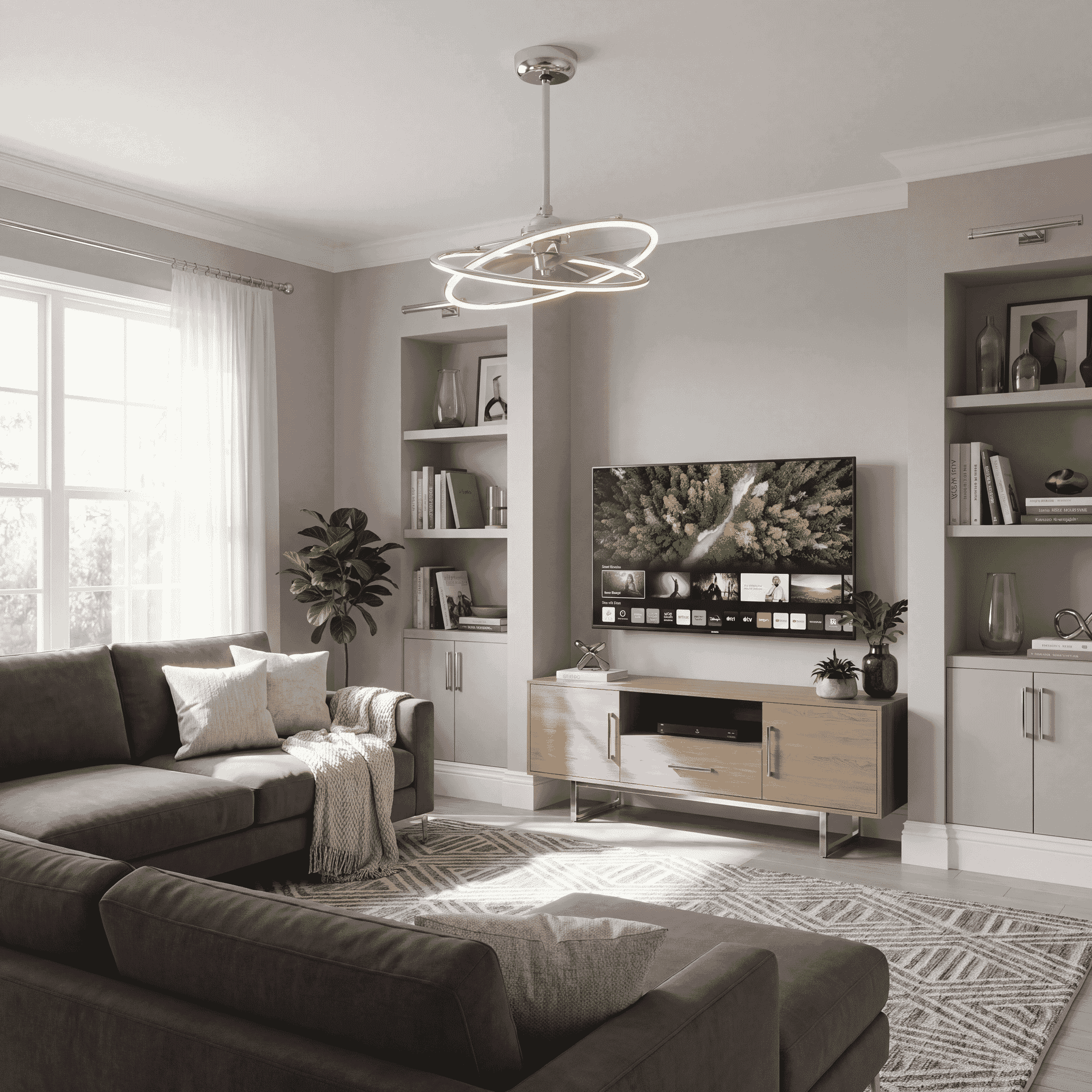 Polished Chrome LED Fandelier from the Dorado Collection