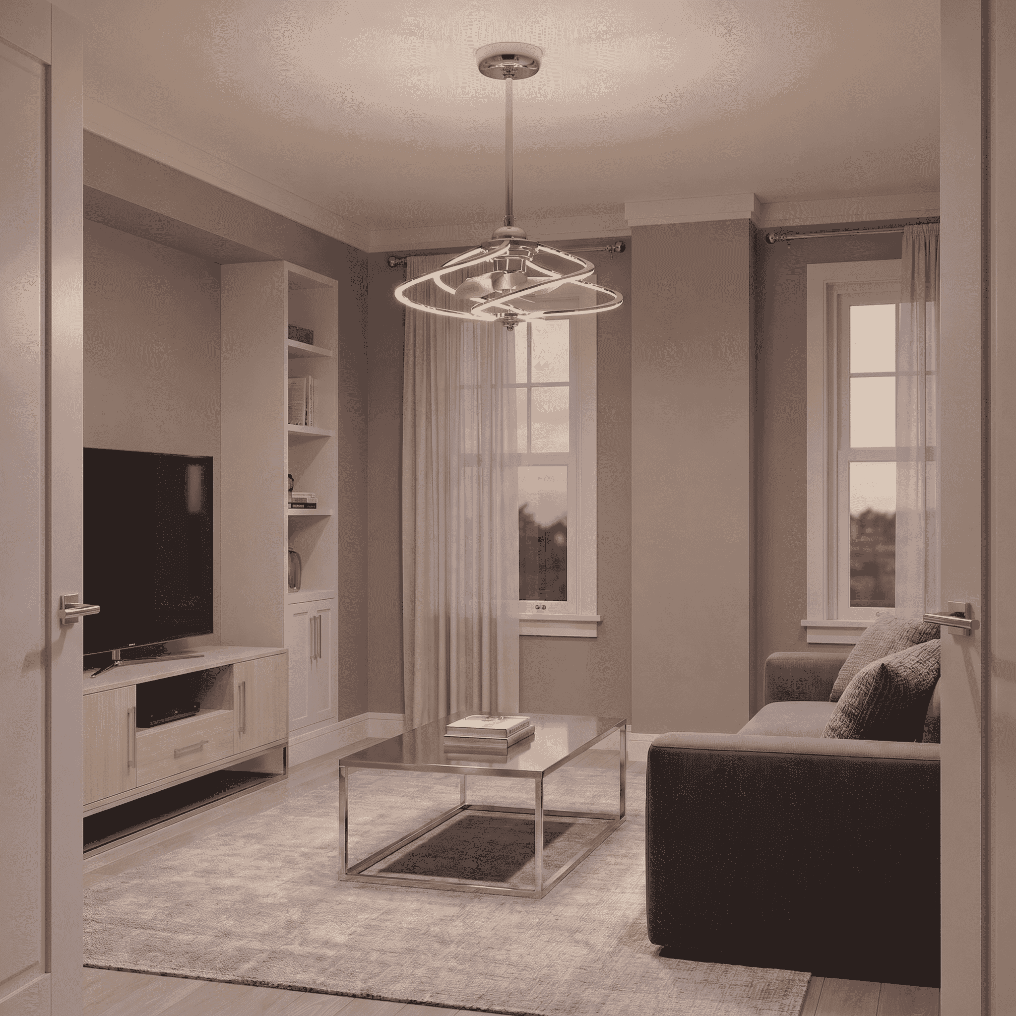 Polished Chrome LED Fandelier from the Hydra Collection
