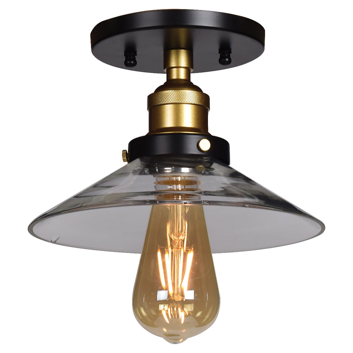 Access The District Ceiling Light in Black and Gold