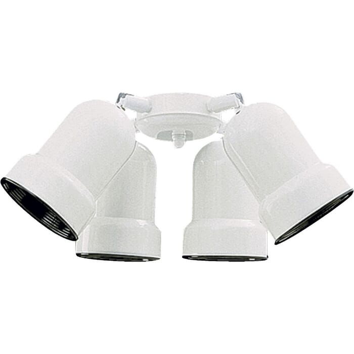 Quorum 4-Light 10" Ceiling Fan Light Kit in White Quorum 4-Light 10" Ceiling Fan Light Kit in White