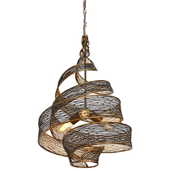 Varaluz Flow 3-Light Pendant Light in Hammered Ore Varaluz Flow 3-Light Pendant Light in Hammered Ore