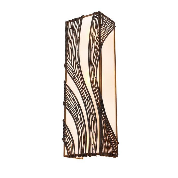 Varaluz Flow 3-Light 20" Wall Sconce in Hammered Ore Varaluz Flow 3-Light 20" Wall Sconce in Hammered Ore