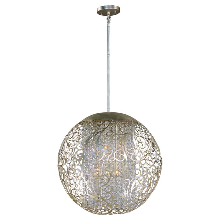 Maxim Lighting Arabesque 23" 9-Light Pendant in Golden Silver Maxim Lighting Arabesque 23" 9-Light Pendant in Golden Silver