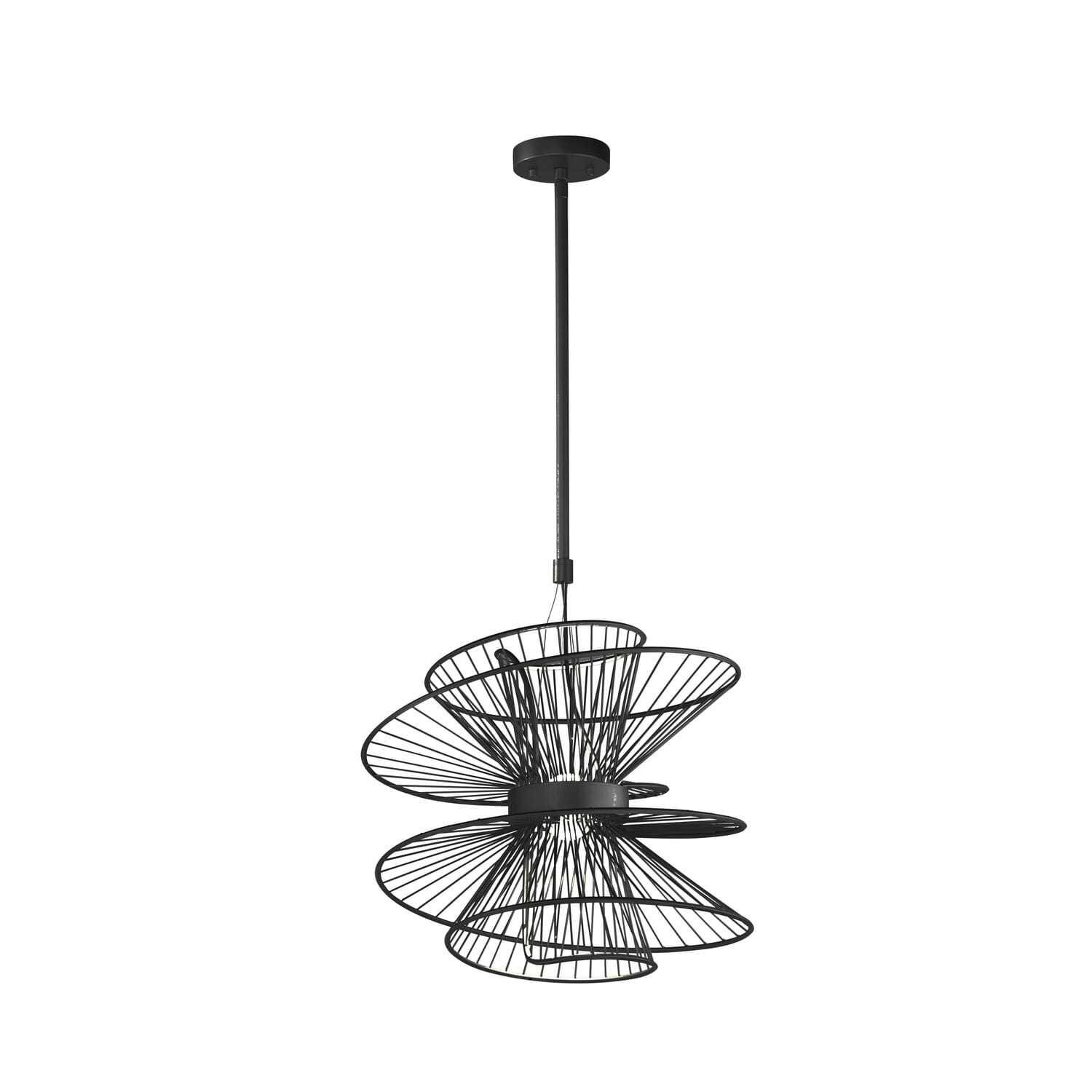 Black LED Pendant from the Zeta Collection
