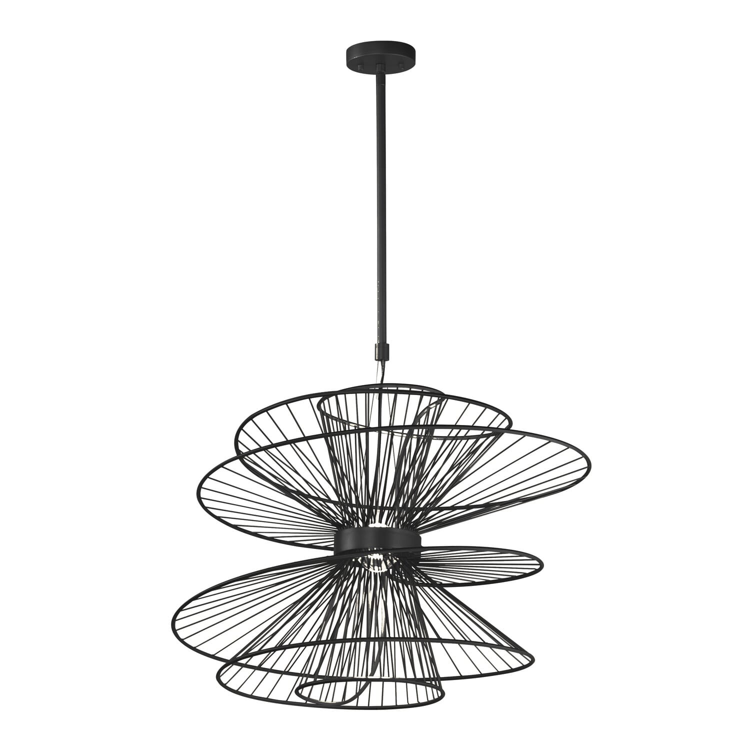 Black LED Pendant from the Zeta Collection