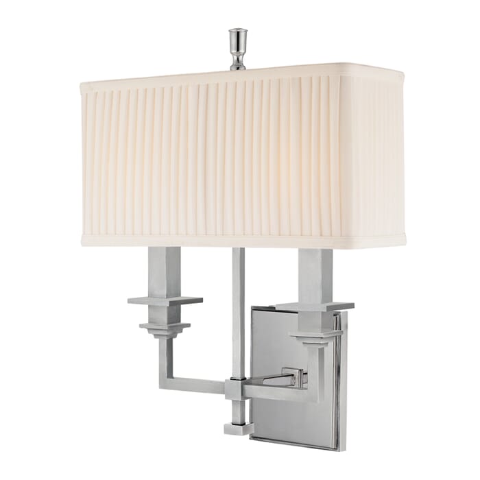 Hudson Valley Berwick 2-Light 16" Wall Sconce in Polished Nickel Hudson Valley Berwick 2-Light 16" Wall Sconce in Polished Nickel