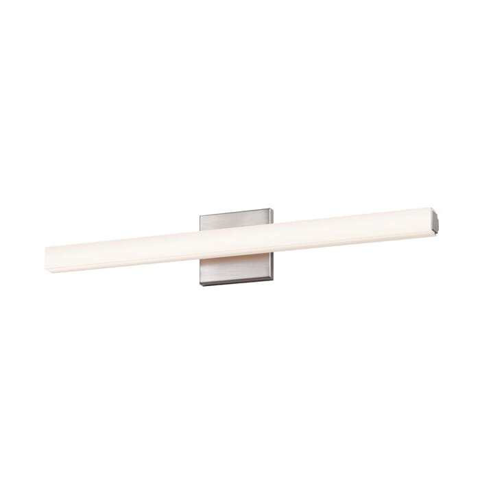 Sonneman SQ-Bar 24" LED Bathroom Vanity Light in Satin Nickel Sonneman SQ-Bar 24" LED Bathroom Vanity Light in Satin Nickel