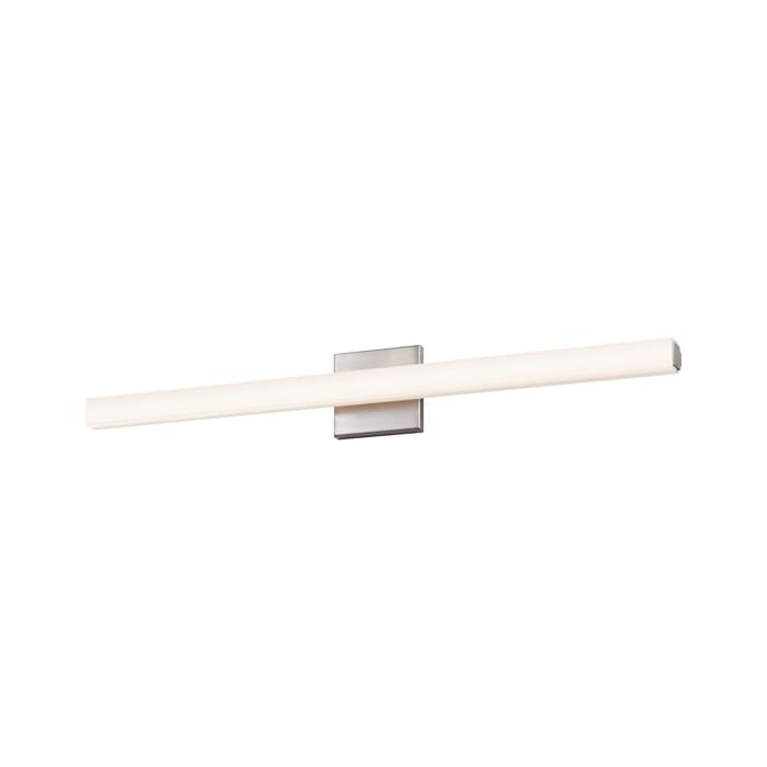 Sonneman SQ-Bar 32" LED Bathroom Vanity Light in Satin Nickel Sonneman SQ-Bar 32" LED Bathroom Vanity Light in Satin Nickel