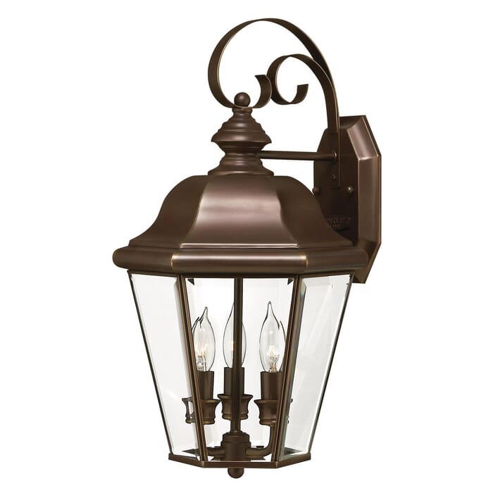 Hinkley Clifton Park 3-Light Outdoor Medium Wall Mount in Copper Bronze Hinkley Clifton Park 3-Light Outdoor Medium Wall Mount in Copper Bronze