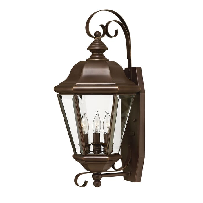 Hinkley Clifton Park 3-Light Outdoor Large Wall Mount in Copper Bronze Hinkley Clifton Park 3-Light Outdoor Large Wall Mount in Copper Bronze