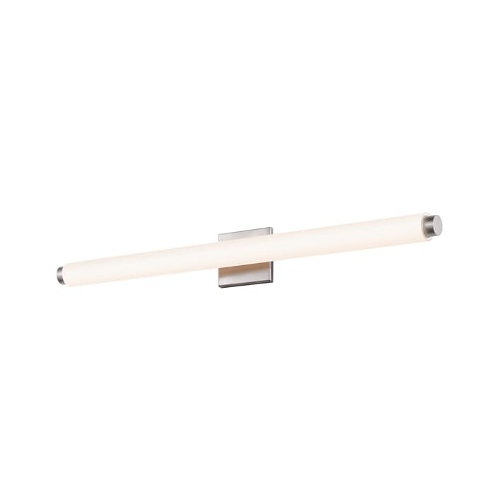 Sonneman Tubo Slim LED 33.5" LED Drum Trim Bathroom Vanity Light in Satin Nickel Sonneman Tubo Slim LED 33.5" LED Drum Trim Bathroom Vanity Light in Satin Nickel
