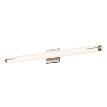 Sonneman Tubo Slim LED 33.5" LED Spine Trim Bathroom Vanity Light in Satin Nickel
