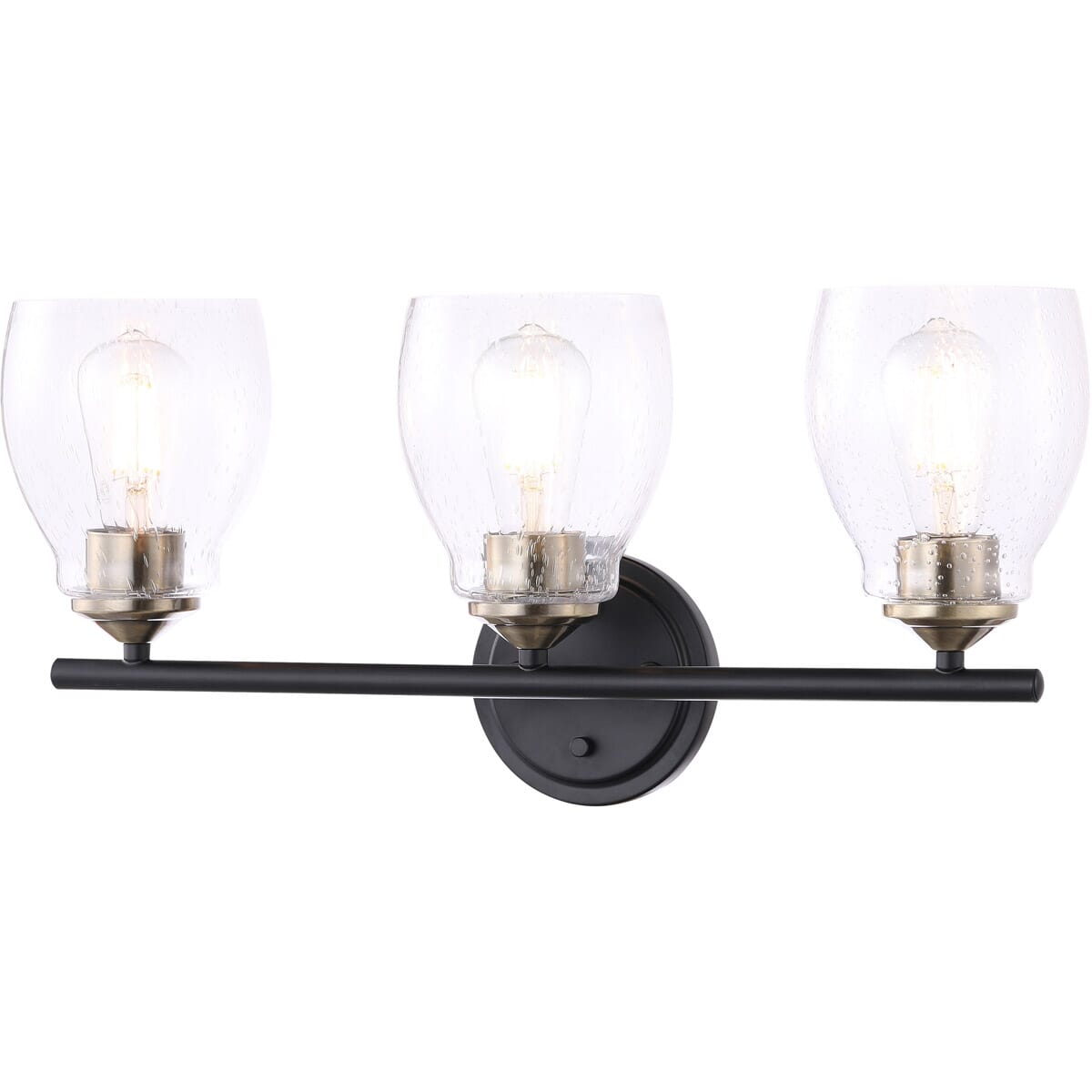 Winsley 3-Light Bathroom Vanity Light in Coal and Stained Brass