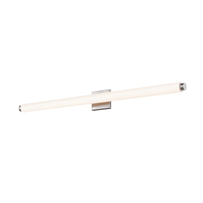 Sonneman Tubo Slim LED 41.5" LED Drum Trim Bathroom Vanity Light in Satin Nickel Sonneman Tubo Slim LED 41.5" LED Drum Trim Bathroom Vanity Light in Satin Nickel