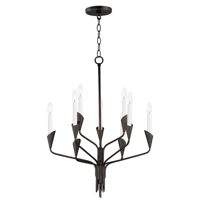 Calyx 9-Light Chandelier in Black Calyx 9-Light Chandelier in Black