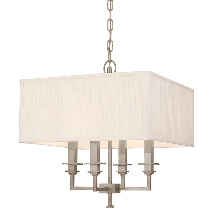 Hudson Valley Berwick 4-Light Chandelier in Antique Nickel Hudson Valley Berwick 4-Light Chandelier in Antique Nickel