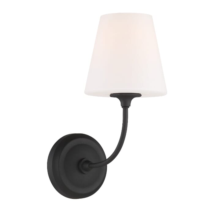 Crystorama Sylvan Wall Sconce in Black Forged Crystorama Sylvan Wall Sconce in Black Forged