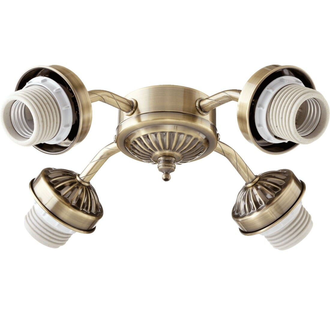 Ceiling Fan Light Kit In Antique Brass