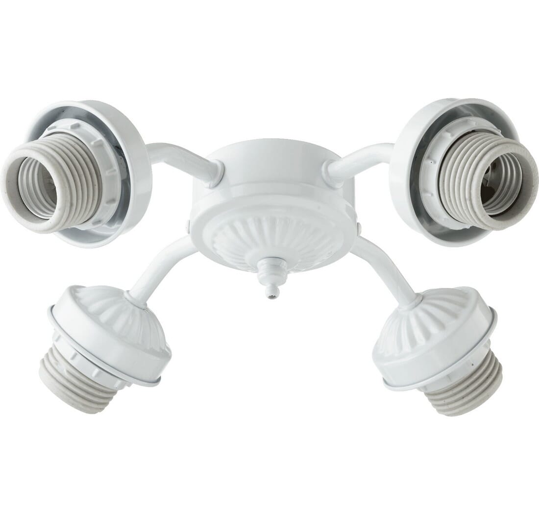 Quorum  4-Light 10"" Ceiling Fan Light Kit in White -  Quorum International, 2444-806