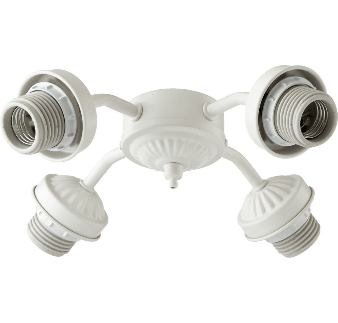 Quorum  4-Light 10"" Ceiling Fan Light Kit in Studio White -  Quorum International, 2444-808