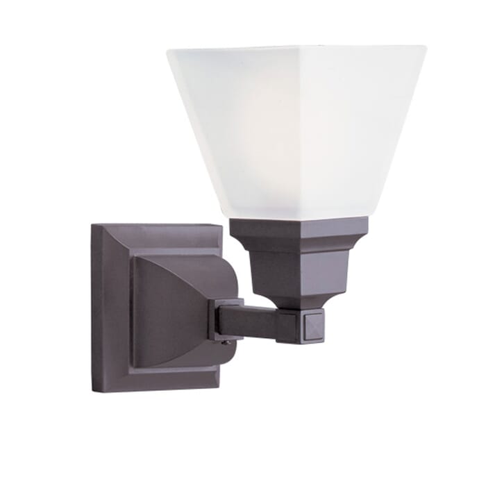 Mission 1-Light Wall Sconce in Bronze Mission 1-Light Wall Sconce in Bronze