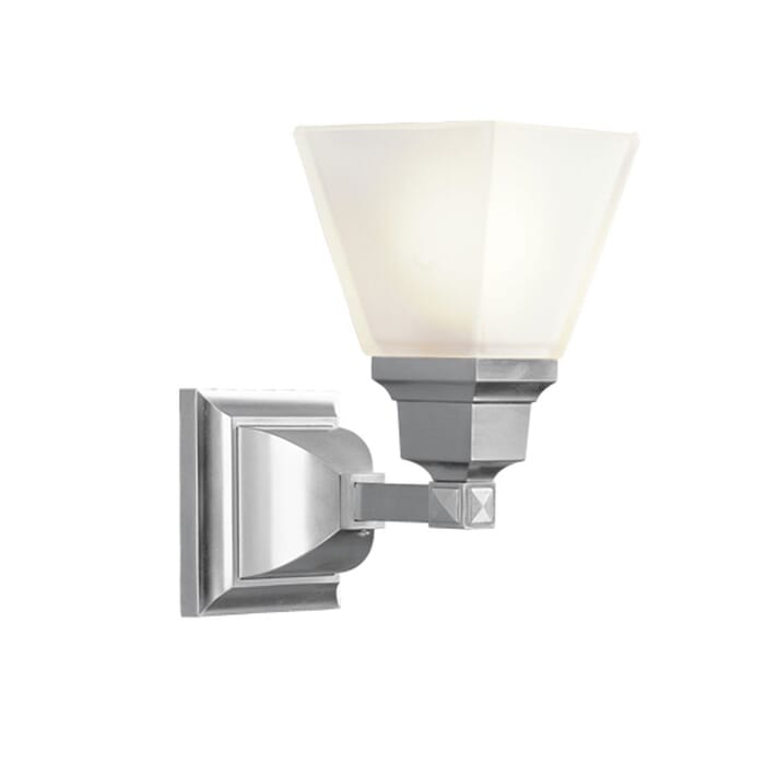 Mission 1-Light Wall Sconce in Brushed Nickel Mission 1-Light Wall Sconce in Brushed Nickel