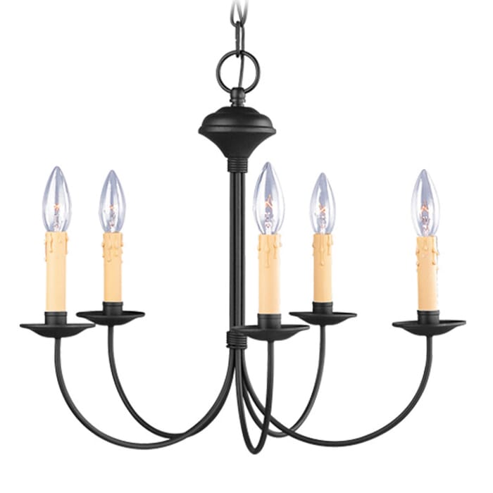 Heritage 5-Light Chandelier in Black Heritage 5-Light Chandelier in Black
