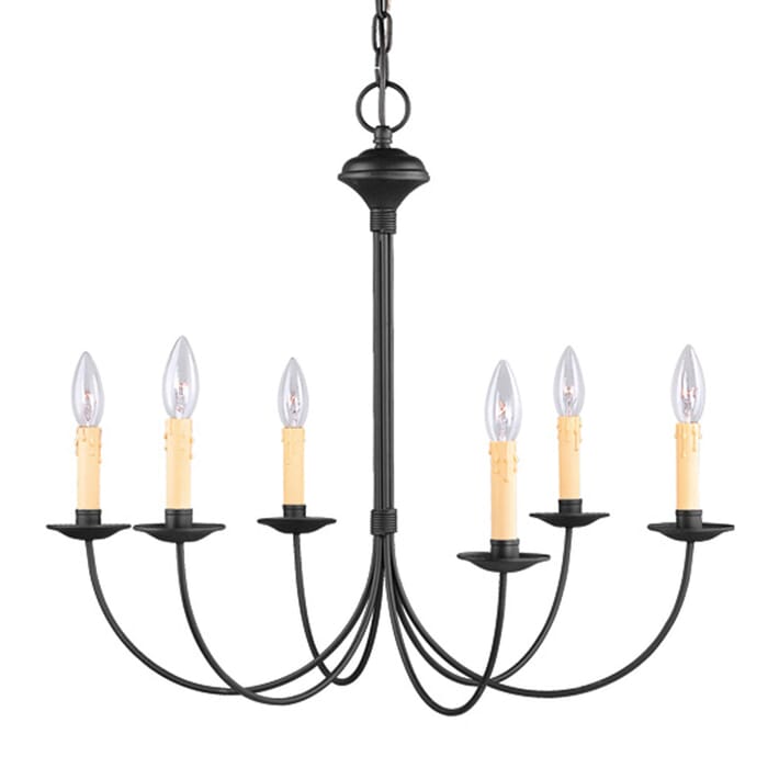 Heritage 6-Light Chandelier in Black Heritage 6-Light Chandelier in Black