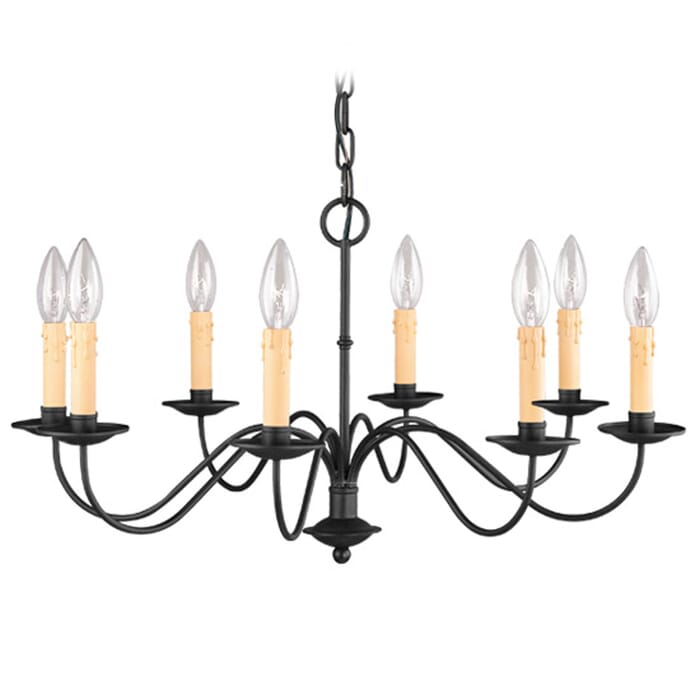 Heritage 8-Light Chandelier in Black Heritage 8-Light Chandelier in Black