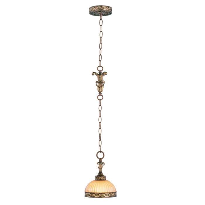 Seville 1-Light Mini Pendant in Palacial Bronze w with Gildeds Seville 1-Light Mini Pendant in Palacial Bronze w with Gildeds