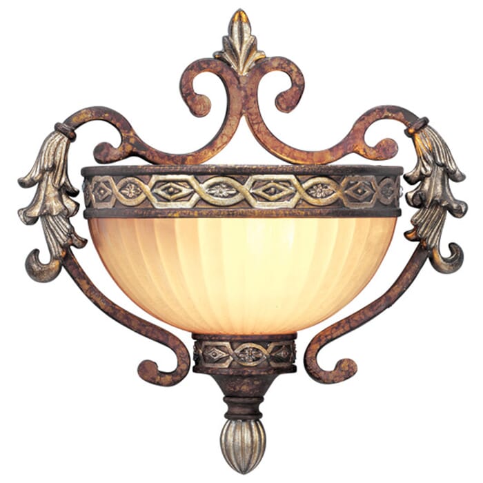 Seville 1-Light Wall Sconce in Palacial Bronze w with Gildeds Seville 1-Light Wall Sconce in Palacial Bronze w with Gildeds