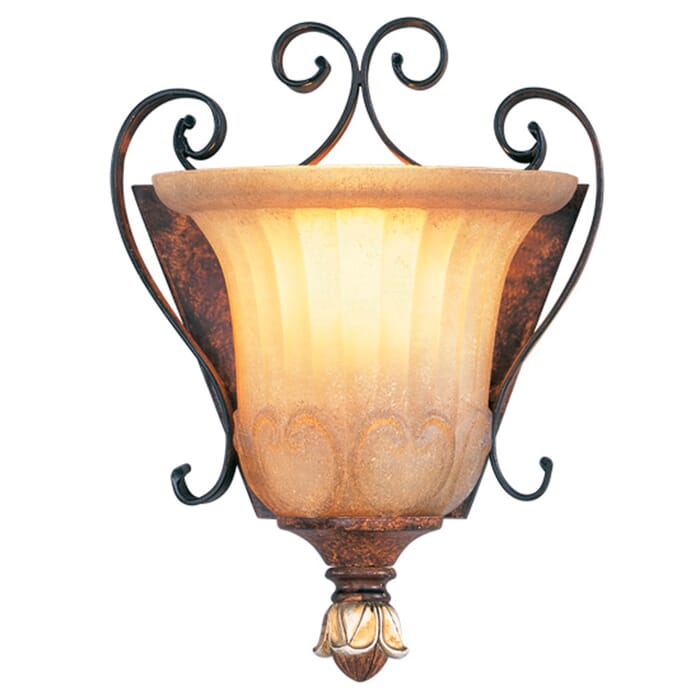 Villa Verona 1-Light Wall Sconce in Hand Applied Verona Bronze w with Aged Gold Leafs Villa Verona 1-Light Wall Sconce in Hand Applied Verona Bronze w with Aged Gold Leafs