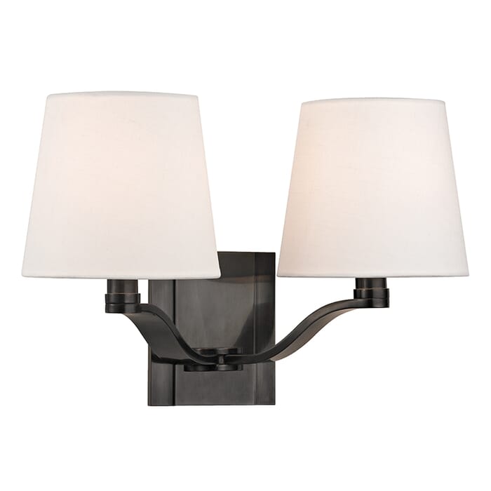 Hudson Valley Clayton 2-Light 9" Wall Sconce in Old Bronze Hudson Valley Clayton 2-Light 9" Wall Sconce in Old Bronze