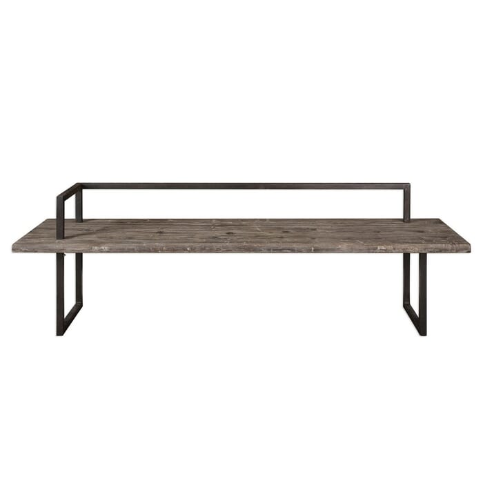 Uttermost Herbert Bench in Antique White Wash Reclaimed Fir/Aged Black Uttermost Herbert Bench in Antique White Wash Reclaimed Fir/Aged Black