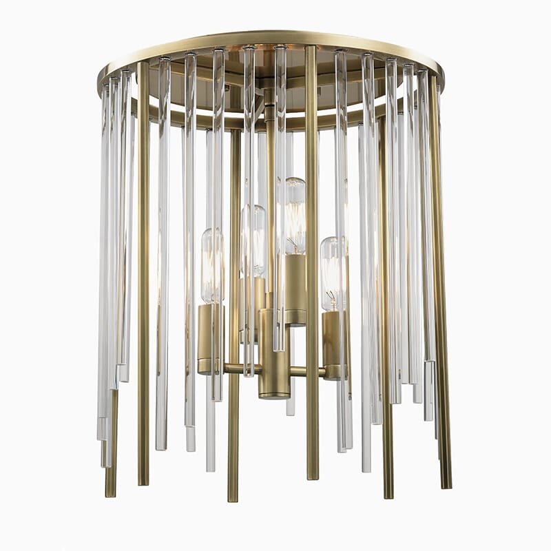 Lewis 4-Light Ceiling Light in Aged Brass