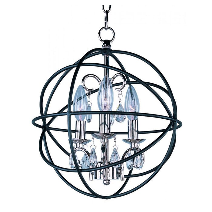 Maxim Lighting Orbit 3-Light Pendant in Anthracite and Polished Nickel Maxim Lighting Orbit 3-Light Pendant in Anthracite and Polished Nickel