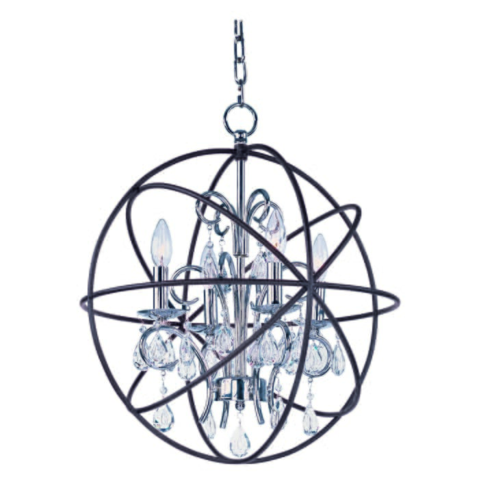 Maxim Lighting Orbit 4-Light Pendant in Anthracite and Polished Nickel Maxim Lighting Orbit 4-Light Pendant in Anthracite and Polished Nickel