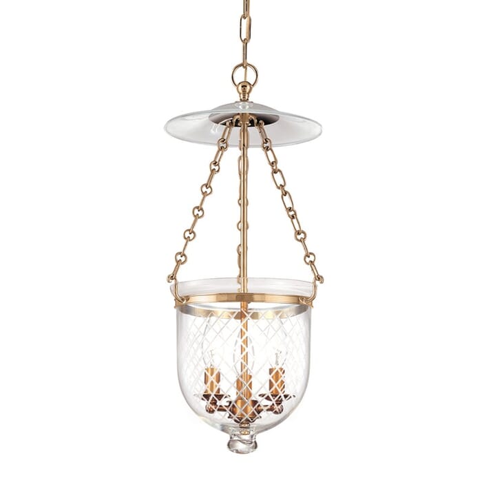 Hudson Valley Hampton 3-Light 21" Pendant Light in Aged Brass Hudson Valley Hampton 3-Light 21" Pendant Light in Aged Brass