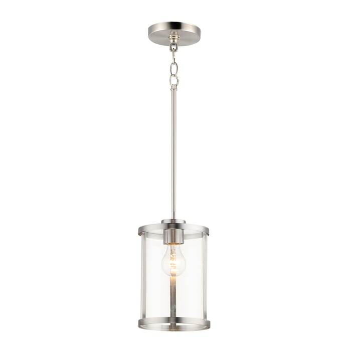 Maxim Sentinel 7" Pendant Light in Satin Nickel Maxim Sentinel 7" Pendant Light in Satin Nickel