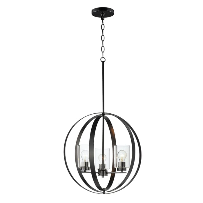Maxim Sentinel 3-Light 21" Pendant Light in Black Maxim Sentinel 3-Light 21" Pendant Light in Black
