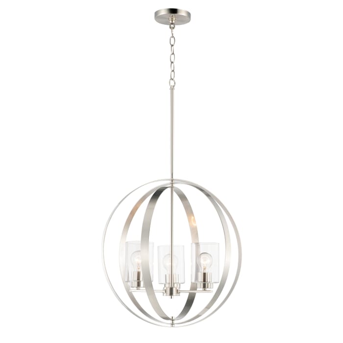 Maxim Sentinel 3-Light 21" Pendant Light in Satin Nickel Maxim Sentinel 3-Light 21" Pendant Light in Satin Nickel