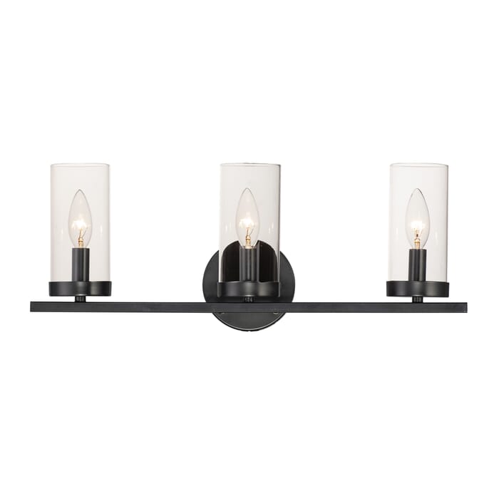 Maxim Sentinel 3-Light Bathroom Vanity Light in Black Maxim Sentinel 3-Light Bathroom Vanity Light in Black