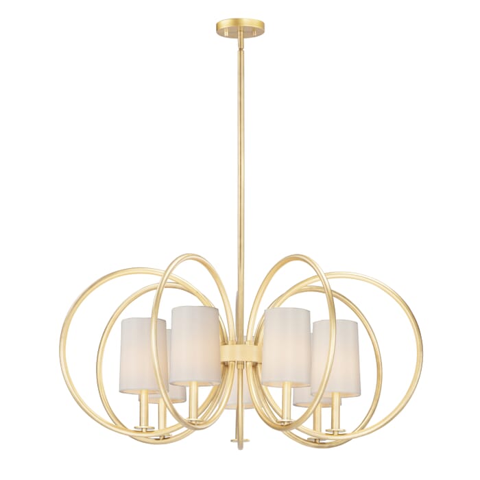 Maxim Meridian 7-Light Transitional Chandelier in Natural Aged Brass Maxim Meridian 7-Light Transitional Chandelier in Natural Aged Brass